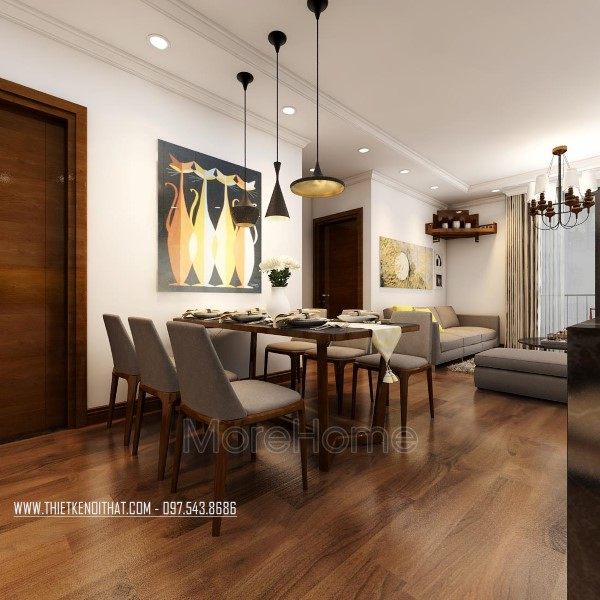 Thiết kế nội thất phòng ăn căn hộ Park Hill Premium